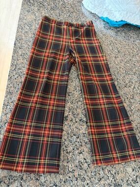 Women’s Vintage Plaid Pull On Slacks. Polyester. Size 15/16 Pristine Condition